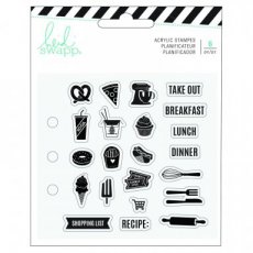 Heidi Swapp memory planner clear stamps x21 food