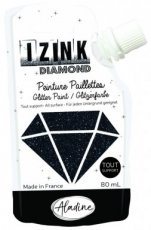 IZINK Diamond glitterverf/pasta - 80 ml, zwart