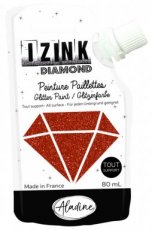 IZINK Diamond glitterverf/pasta - 80 ml, bruin