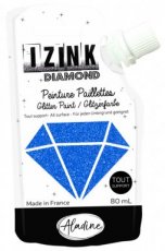 (12c) 80844 IZINK Diamond glitterverf/pasta - 80 ml, blauw