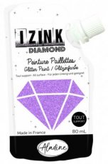(12c) 80840 IZINK Diamond glitterverf/pasta - 80 ml, roze