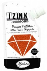 (12c) 80837 IZINK Diamond glitterverf/pasta - 80 ml, koper
