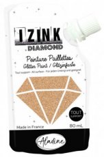 IZINK Diamond glitterverf/pasta - 80 ml, lichtgoud