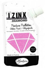 (12c) 80828 IZINK Diamond glitterverf/pasta - 80 ml, babyroze