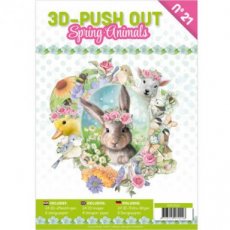 3DPO10021 3D Push Out boek 21 - Spring Animals