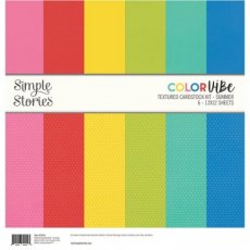 Simple Stories Color Vibe Textured Cardstock 12x12 Inch Summer