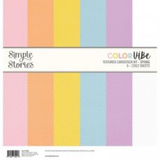 Simple Stories Color Vibe Textured Cardstock 12x12 Inch Spring