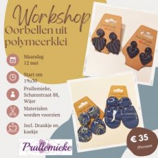 5-12 Oorbellen uit polymeerklei - basistechniek   12 mei '25