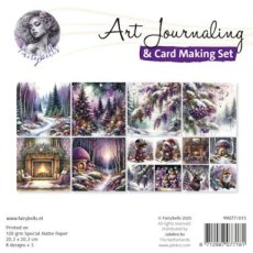 Art Journaling & Card Making Set Kerst paars