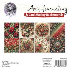 Art Journaling & Card Making Backgrounds Set Kerst rood