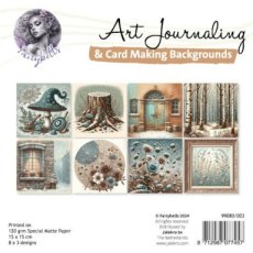 99080/003 Art Journaling & Card Making Backgrounds Set Winter blauw 1