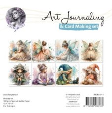 99080/013 Art Journaling & Card Making Backgrounds Set Vlinders, elfjes en muziek