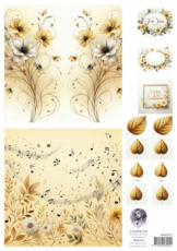 Fairybells combi knipvel voor pop-up en decoupage - geel C