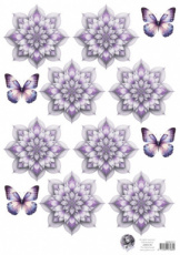 Fairybells combi knipvel voor pop-up en decoupage - lila A
