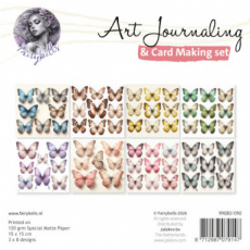 Art Journaling & Card Making Backgrounds Set Kleurrijke vlinders