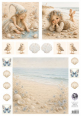 Fairybells combi knipvel voor pop-up en decoupage - strand beige B
