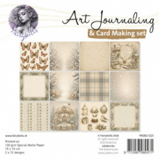 99080/025 Art Journaling & Card Making Backgrounds Set Kerst beige-groen