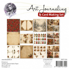 Art Journaling & Card Making Set Kerst rood-groen