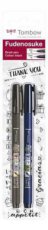 (19) 19-WS-BHS-2P Tombow Brush pen Fudenosuke blister zwart 2 st - zacht, hard