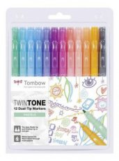 (19) 19-WS-PK-12P-2 Tombow TwinTone markers 12st set pastelkleuren