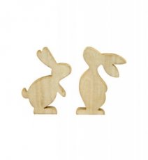 3055-29 Houten konijntjes, klein