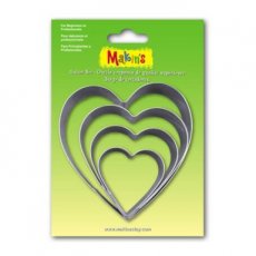 Stainless Steel Cutter Heart 4 PC Set