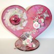6320-0013 Joy!Crafts • Staand houten hart met transparante bal 5cm