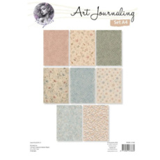 99085a/003 Art Journaling Set A4 achtergronden wintermuisjes