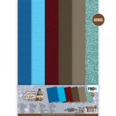 Linen Cardstock Pack - Berries Beauties - Gnomie Holidays - A4