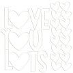 BB2366 Besties Love You Lots 12x12 Inch Cut Outs