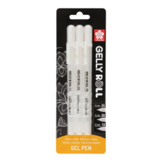 BLXPGB3A Sakura • Gelly roll gelpen blisterverpakking 05, 08 & 10 Wit 3stuks