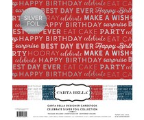 Carta Bella Celebrate Silver Foil 12x12 Inch Collection