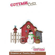 Scrapping Cottage Snowman w/ Country Shed