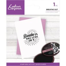Mindfulness Quotes Clear Stamp Breathe Out