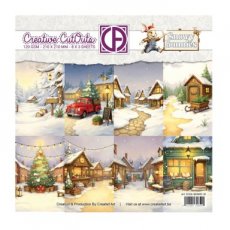 CCOA-BUNNY-01 Snowy Bunnies 8x8 Inch Paper Pack 01