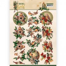 CD11358-HJ17201 Amy Design - Christmas in Gold - Birds in Gold