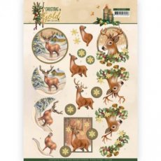 CD11359 Amy Design - Christmas in Gold - Deers in Gold
