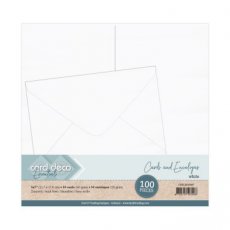 CDECAE10007 5 x 7 Cards and Envelopes 100PK White
