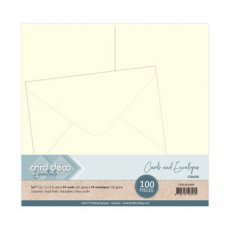 CDECAE10008 5 x 7 Cards and Envelopes 100PK Cream