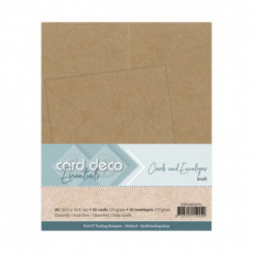 CDECAE10011 A6 Cards and Envelopes 20PK Kraft