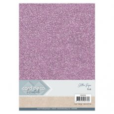 Card Deco Essentials Glitter Paper Pink