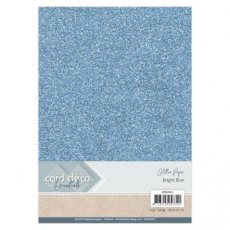 Card Deco Essentials Glitter Paper Bright Blue