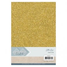 CArd Deco Essentials Glitter Paper Dark Gold