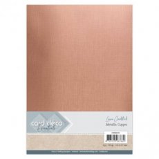 Card Deco Essentials - Metallic Linnenkarton - Metallic Copper