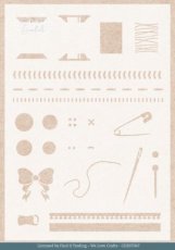 CDEST067 Stencil - Card Deco Essentials - Sewing Serenity - Sewing Stitches - A5