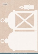 CDEST084 Stencil - Card Deco Essentials - Gnomie Holidays - Gnomie Lantern - A4