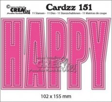 Crealies Cardzz no 151 HAPPY