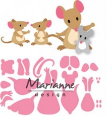 COL1437 Marianne Design Collectable Eline's mice family