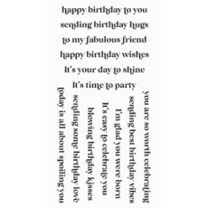 CS-860 Essential Birthday Messages Clear Stamps