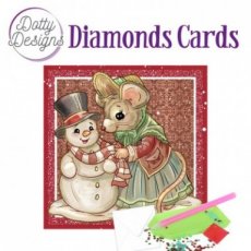 Dotty Designs Diamond Cards - Mouse And Snowman
